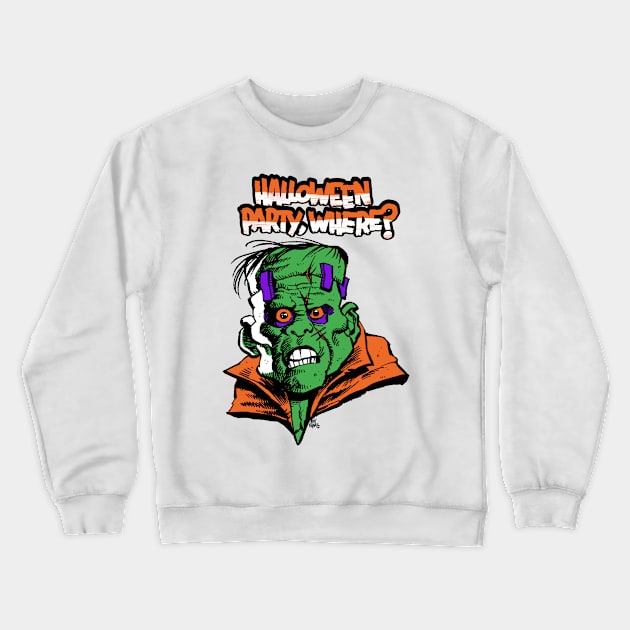 Halloween Party Crewneck Sweatshirt by alexgallego